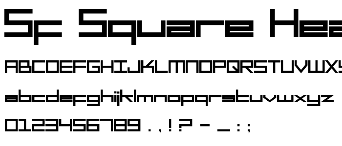 SF Square Head Bold font